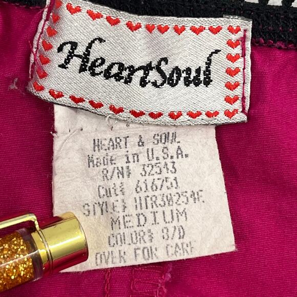 Vintage Heart Soul Y2K Embroidered Flower A Line USA Cotton Skirt Medium - Picture 4 of 7